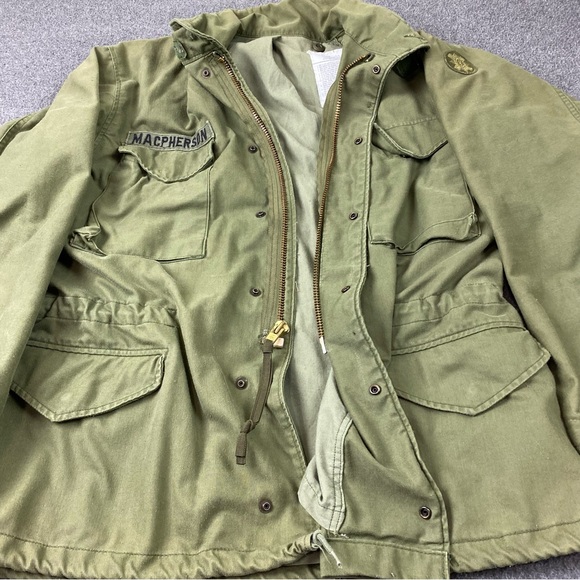 Vintage Military Coat Cold Weather Field Green Regular Fit Jacket Men’s Size L - Picture 10 of 16